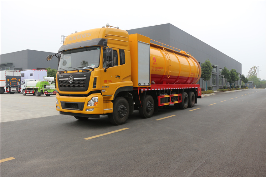 東風天龍8x4罐體疏通車CLT5311GQWSX6型清洗吸污車